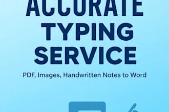 accurate urdu english typing and pdf data entry