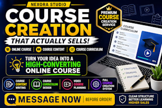 create online course content, course creation and curriculum design