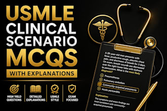 create usmle style clinical scenario mcqs with explanations