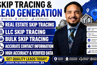 do real estate skip tracing, llc skip tracing and bulk skip tracing