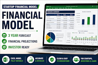 create a 3 year financial forecast and startup financial model