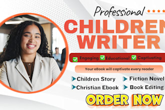 children book ghostwriter, kid moral story, fantasy children story book writer