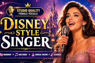 sing female disney song, musical theatre, broadway, classical, children,kid song