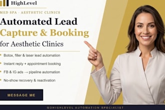 build gohighlevel lead generation workflow for med spas aesthetic clinic