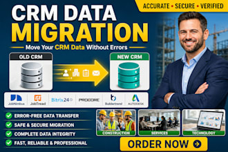 transfer CRM data between jobnimbus, jobtread, bitrix24, procore and autodesk