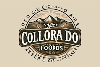 do beautiful olde colorado foods logo with free revisions and vector file