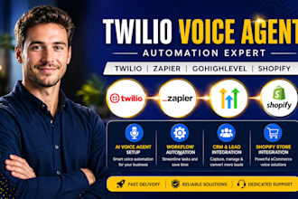 do twilio voice agent twilio zapier gohighlevel shopify