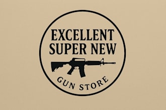 create excellent super new gun store logo design for any of your business