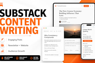 write substack newsletter posts and website content to grow audience fast