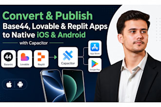 convert publish base44 loveable replit to capacitor native IOS and android app