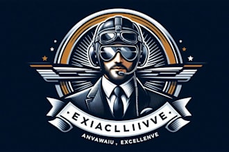 do creative exclusive and marvelous pilot logo with new concept in 1 day