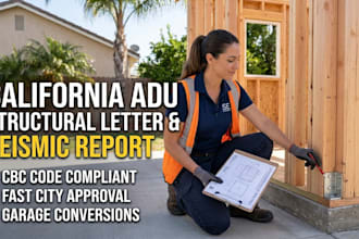 provide a california adu structural certification letter and seismic report