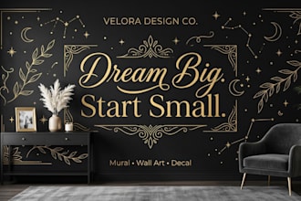 create custom wall art and mural design for brands