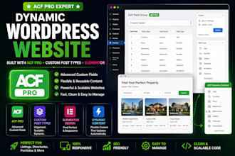 design dynamic website with acf and elementor pro, acf website, acf wordpress
