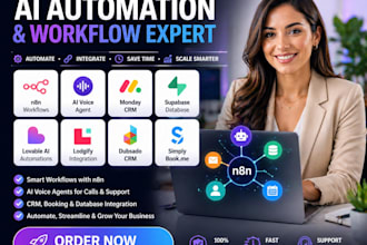 setup n8n ai voice agent monday CRM supabase workato pabbly claude ai automation