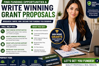 find funding opportunities and write winning grant proposals grant writing