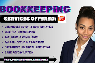 do online quickbooks, bank reconciliation, bookkeeping, qbo cleanup and catchup