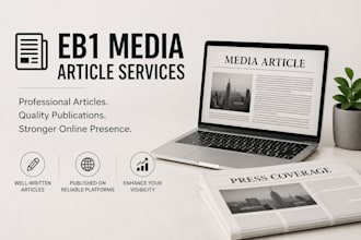 write and publish eb1 media articles for personal branding and press coverage