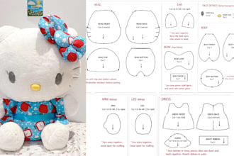 design custom master plush sewing pattern design stuffed toy pattern