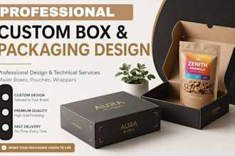 do custom box design, snack packaging dieline, protein and energy bar wrapping