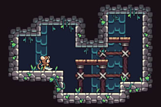 create pixel art tileset game assest animation for retro game rpg