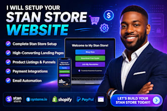setup stan store, upload digital products, and do stan store marketing