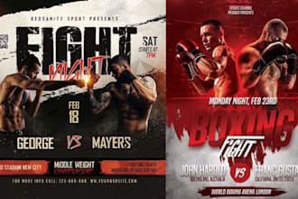 design responsive boxing event flyer sport flyer poster gym flyer football flyer
