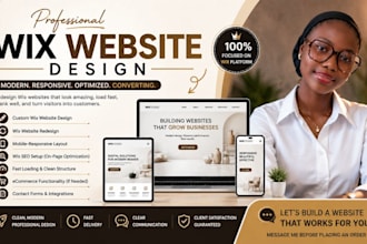 design professional wix website, redesign wix website, wix ecommerce web