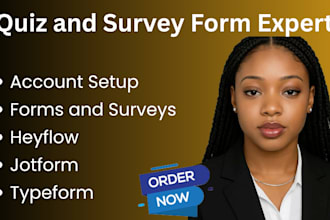 design quizzes, forms, surveys using jotform, tally, typeform, heyflow, outgrow