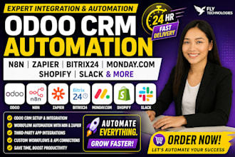 integrate odoo crm n8n zapier automation bitrix24 monday com CRM shopify slack