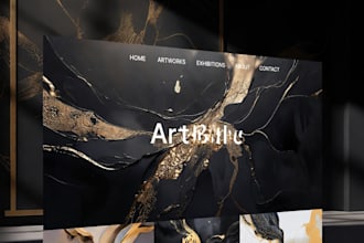 design an art gallery, artist portfolio, or exhibition website
