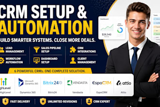 setup gohighlevel microsoft dynamics 365 bitrix24 vendasta espocrm attio