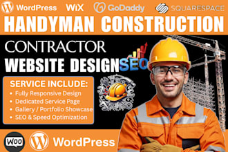 build a handyman, construction or contractor website on any platform in 48 hours