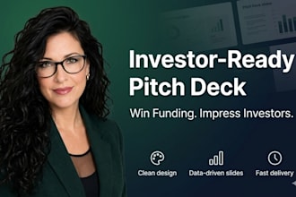 create modern investor pitch deck for your startup fundraising presentation