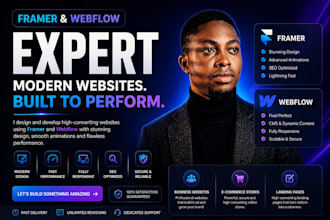 framer website, webflow website, framer saas landing page as webflow developer