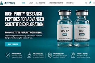 build peptide website woocomerce website research peptide website peptide store