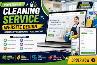 build house office cleaning service website booking koala pricing parameters