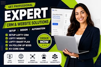 setup lofty CRM, lofty website, lofty smart plan, va follow up boss, kv core CRM
