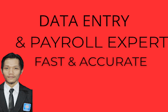 do accurate data entry, payroll processing, and excel tasks