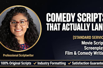write hilarious movie script, screenplay script, film script comedy scriptwriter