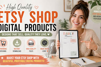 etsy digital product etsy shop etsy store setup planner etsy digital products