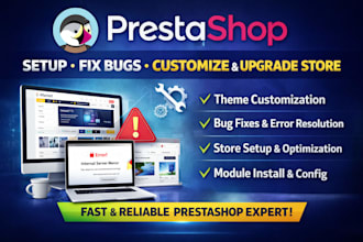 prestashop setup fix bugs custom prestashop module customize theme upgrade store