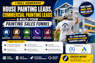 generate house painting leads, commercial painting leads, painting sales funnel