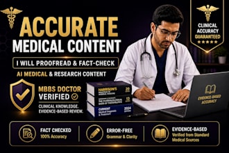 proofread and fact check ai medical and research content