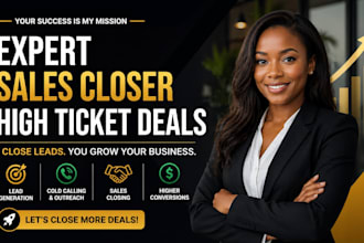 high ticket sales closer lead generation b2b sales rep online sales agent