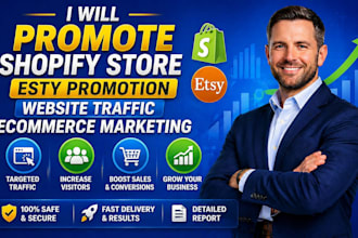 promote shopify store, etsy promotion, website traffic, ecommerce marketing