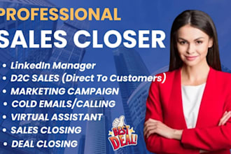 be your high ticket sales closer sales rep sales agent b2b sales leads