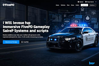 develop immersive fivepd police gameplay system and script