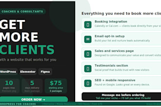 design a professional wordpress website for coaches and consultants