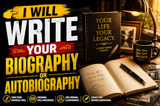 ghostwrite your biography, memoir, autobiography, or life story book